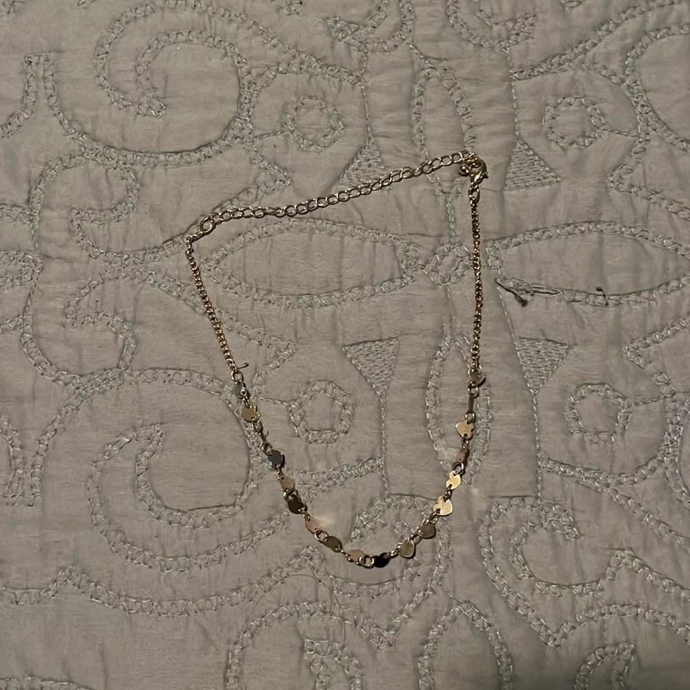 Vintage Gold Tone Hearts Baby Necklace